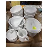 Assorted White Bowls & Serving Pieces