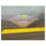 Frosted Pink Glass Dish