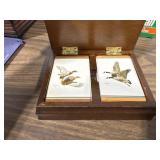 2 Decks of Playing Cards in Wooden Box
