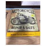 Motorcycle Repair Sign (Metal)