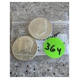2 - Kennedy Half Dollars