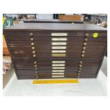 Pair of  6 Drawer Metal Stacking Cabinets
