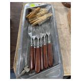 Tin Tray & Forks
