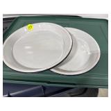 Pair of Enamel Pie Tins