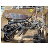 Antique Hooks, Horseshoes & Easel
