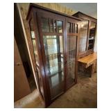 Lighted Antique Curio Cabinet 41x70x17