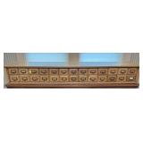 Oak 26 Drawer Cabinet 59'x8.5'