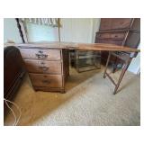 3 Drawer Cabinet w/ Folding Side Table 26x24