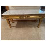 Marble Top Bench 14" D x 32" W x 15" H