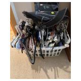 Basket of Hangers & Bag