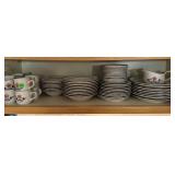 Cumberland Stoneware Dishes on Shelf