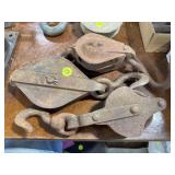 3 Metal Pulleys