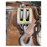Wooden Double Pulley