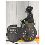 Metal Tractor w/Driver Cut Out
