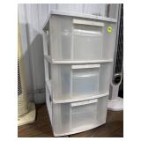 3 Drawer Plastic Storage