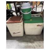 2 Coolers & Water Jug
