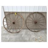 Pair of Wooden Buggy Wheels