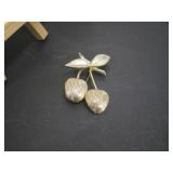 Brooch, Cherries, Vintage, Signed Sarah Coventry