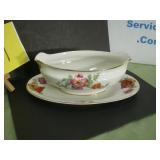 Gravy Boat with Attached Underplate, "Fine China"