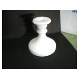 Candlestick Holder Milk Glass Grape Pattern