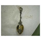 Spoon, Sterling Silver Cat with Witch on Broom