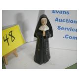 Nun Praying Figurine Vintage Hoover Molded Plastic