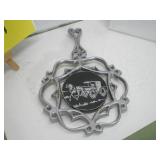 Cast Aluminum Trivet, Amish Horse & Carriage
