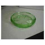 Glowing Green Depression Glass Coaster