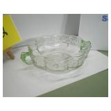 Aztec Rose Bowl with Handles, Jeannette Glass