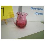Small Cranberry Glass Pitcher