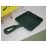 Egg Skillet Square Green Enameled Cast Iron