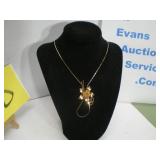 Mesh Rose Necklace, Vintage