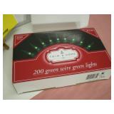 Green Colored Christmas Lights (200), NOS