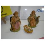 Baby Jesus, Mary, & Joseph Plastic Figurine Set