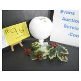 Ivy Ball Pedestal Vase English Hobnail Milk Glass