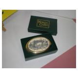 Belt Buckle, Etched Trout Salmon NOS