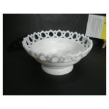 Pedestal Bowl, Snowy White Doric Vintage WML