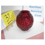"Fireball" Ruby Red Westmoreland Glass Fairy Lamp