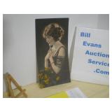 "I Wonder" Elegant Lady with Yellow Roses Print