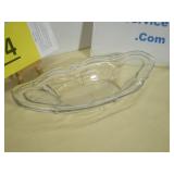 Glowing "Keystone W" Clear Antique Relish Dish WML