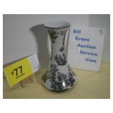 Vase with Country Scenes in Black and White