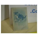 Cat Playing with Ball Advertising Trade Card