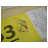 "B" Sarah Coventry Initial Letter Brooch Pin