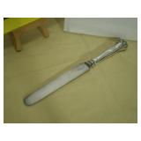 Sterling Silver Handle Antique Rose Pattern Knife