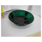 Kopp Glass Green Ashtray with Shamrock