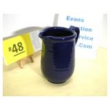 Pottery Pitcher wih Rich Cobalt Blue Glaze
