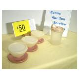 Vintage Tupperware, Dessert Cups with Lids