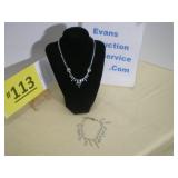 Art Deco Rhinestone Necklace, Choker