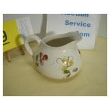 Squat Pitcher Pottery Hand Painted Floral Pattern