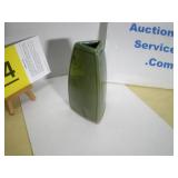 Art Pottery Vase Green Glaze Geometric Triangular